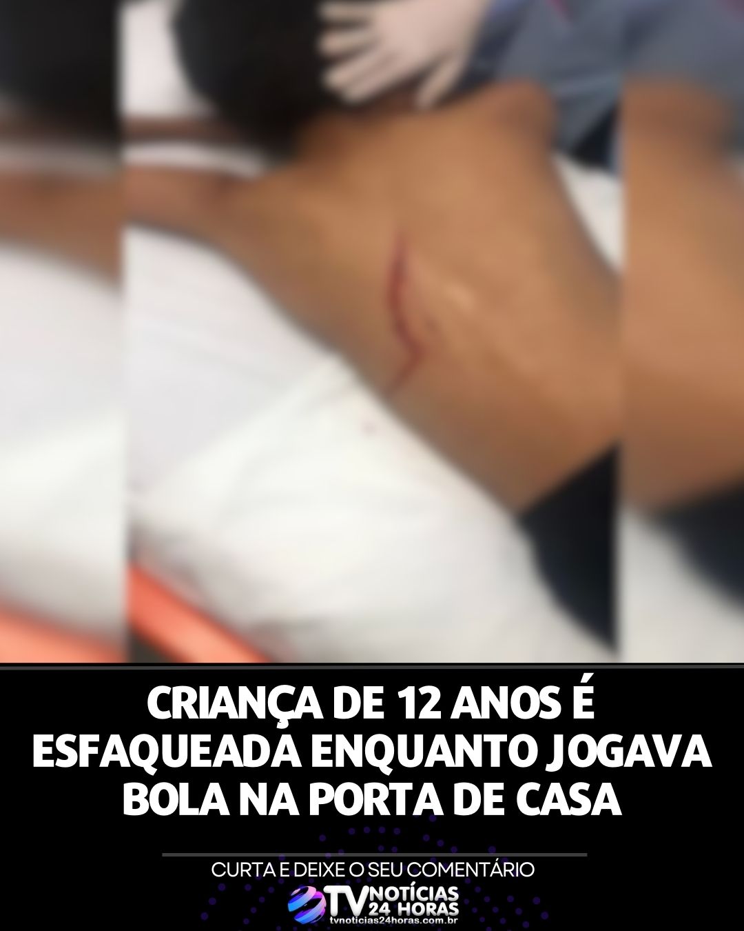 criança de 12 anos é esfaqueada enquanto jogava bola na porta de casa