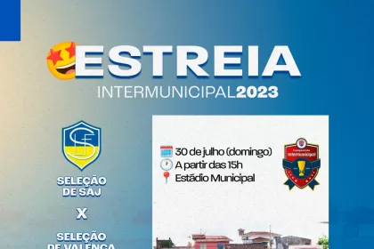 Prefeitura, através da Secretaria de Esporte e Lazer (SEEL), convida os munícipes para a estreia da Seleção de SAJ no Intermunicipal 2023
