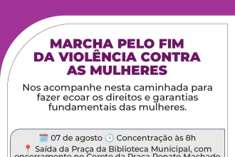 SAJ: Prefeitura realizará marcha pelo fim da violência contra as mulheres