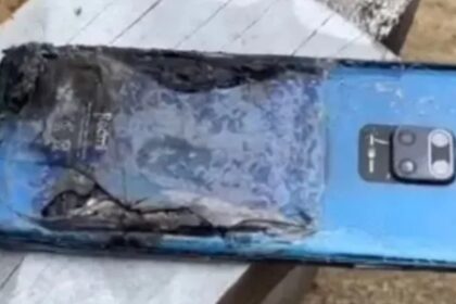 Celular explode e queima perna de homem