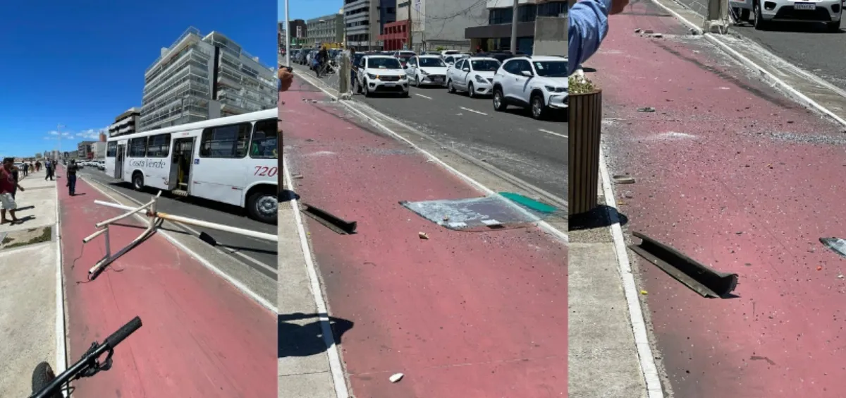 Salvador: Ônibus perde roda e bate em poste 