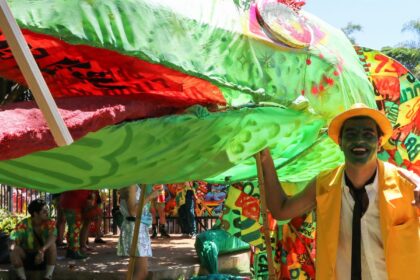 Foliões ocupam as ruas da capital no bloco Calango Careta