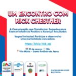 SAJ: Prefeitura, em parceira com o SEBRAE e o apoio do Espaço Empresarial, realizará palestra com Rick Chester – Prefeitura de Santo Antônio de Jesus - BA