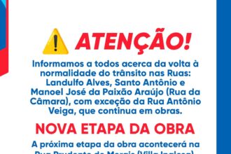 SAJ: Prefeitura informa acerca da liberação do trânsito nas Ruas: Landulfo Alves, Santo Antônio e Manoel José da Paixão Araújo – Prefeitura de Santo Antônio de Jesus - BA