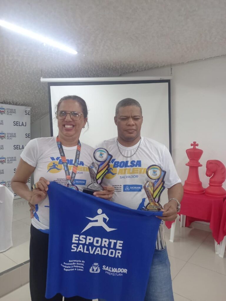 Beneficiários do Bolsa-Atleta Salvador conquistam ouro e prata no 2º Torneio de Xadrez Nordeste para Cegos e Baixa Visão