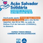 Prefeitura de Salvador inicia ação para arrecadar água e itens de limpeza para famílias do Rio Grande do Sul – Secretaria de Comunicação