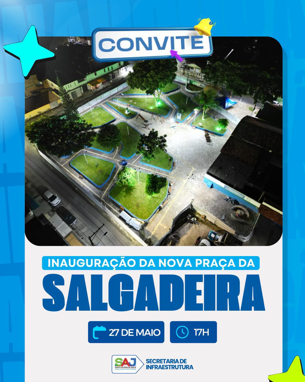 Prefeitura de Santo Antônio de Jesus realizará reinauguração da Praça Mestre Roque dos Anjos (Praça da Salgadeira) – Prefeitura de Santo Antônio de Jesus - BA