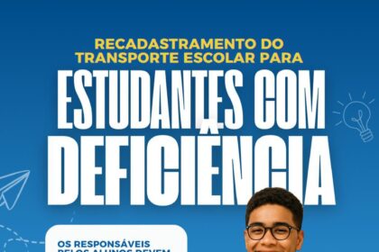 SAJ: Prefeitura realizará recadastramento de estudantes com deficiência que utilizam o transporte escolar
