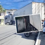 Carreta desgovernada derruba poste de energia em Itinga