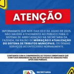 Prefeitura informa à população acerca de suspensão temporária de atendimento no sistema de arrecadação da SEFAZ – Prefeitura de Santo Antônio de Jesus - BA