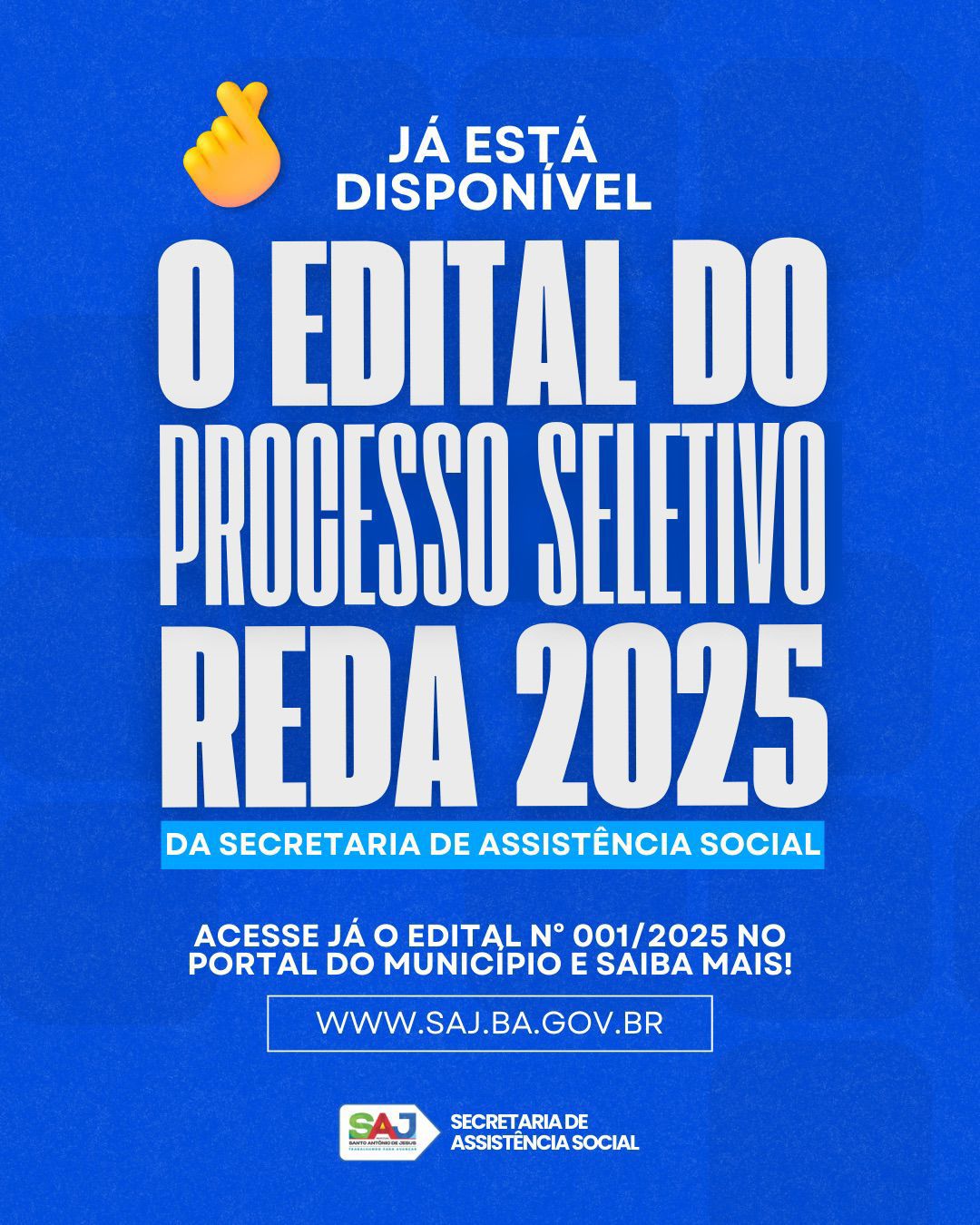 Prefeitura de Santo Antônio de Jesus abre Processo Seletivo Simplificado para a Secretaria de Assistência Social (SMAS)