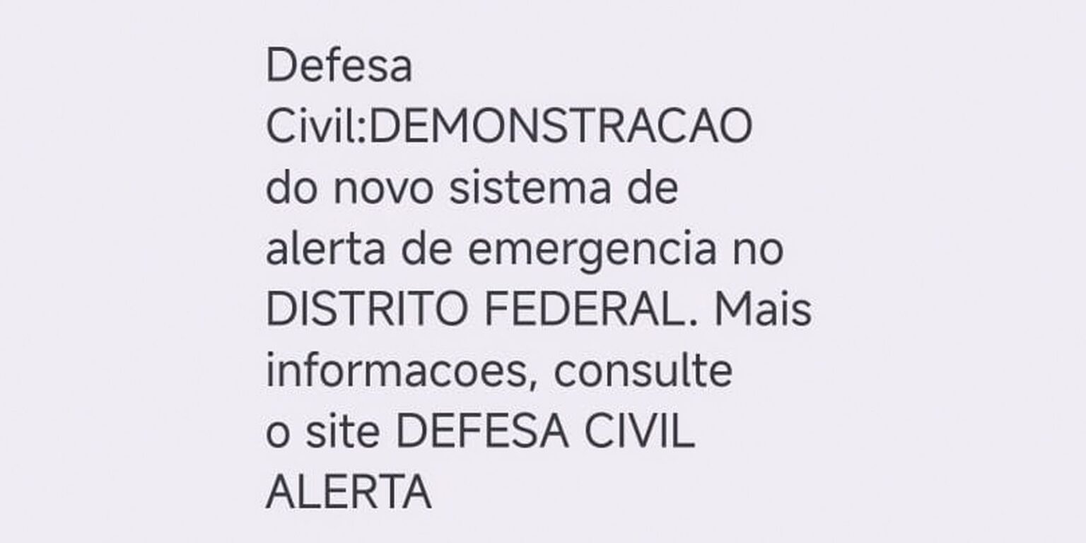 Defesa Civil testa aviso de desastre via celular no DF, GO, MS e MT