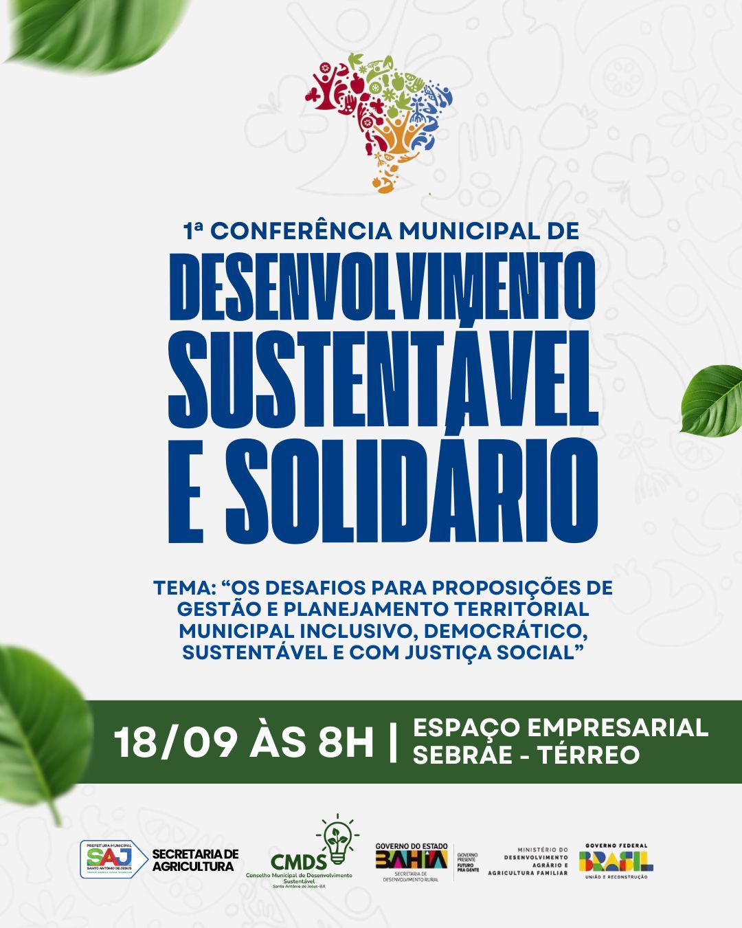 Prefeitura de Santo Antônio de Jesus realizará 1ª Conferência Municipal de Desenvolvimento Rural Sustentável e Solidário – Prefeitura de Santo Antônio de Jesus - BA