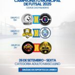 Prefeitura de Santo Antônio de Jesus realizará mais uma rodada do Campeonato Municipal de Futsal 2025