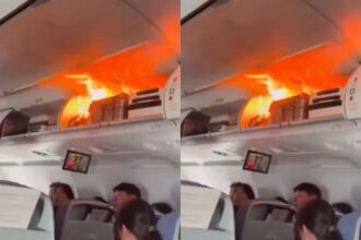 Avião faz pouso de emergência após bagagem de mão pegar fogo