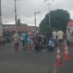 Acidente entre motocicleta deixa duas pessoas feridas em Santo Antônio de Jesus