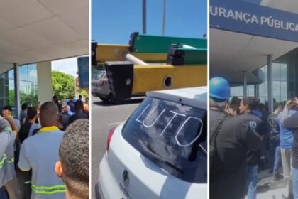 Empresas de internet protestam na SSP após triplo homicídio de funcionários em Salvador