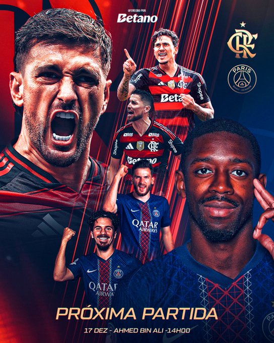 Flamengo enfrenta PSG em final inédita da Copa Intercontinental