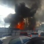 Incêndio de grandes proporções destrói comércio no bairro de São Marcos