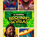 Bloquinho de Villas reúne Jau, Benzadeus e Diggo em esquenta para o Carnaval