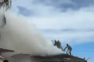 Incêndio atinge bar de resort de luxo em Trancoso