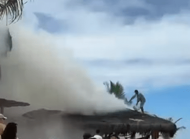 Incêndio atinge bar de resort de luxo em Trancoso