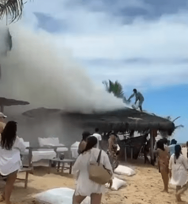 Incêndio atinge bar de resort de luxo em Trancoso