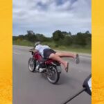 Motociclista sofre acidente após manobras perigosas em Santa Catarina