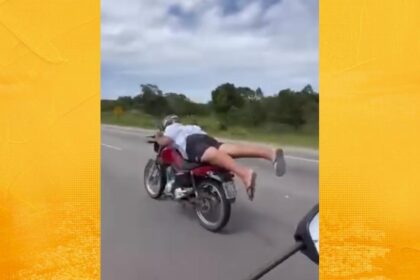Motociclista sofre acidente após manobras perigosas em Santa Catarina