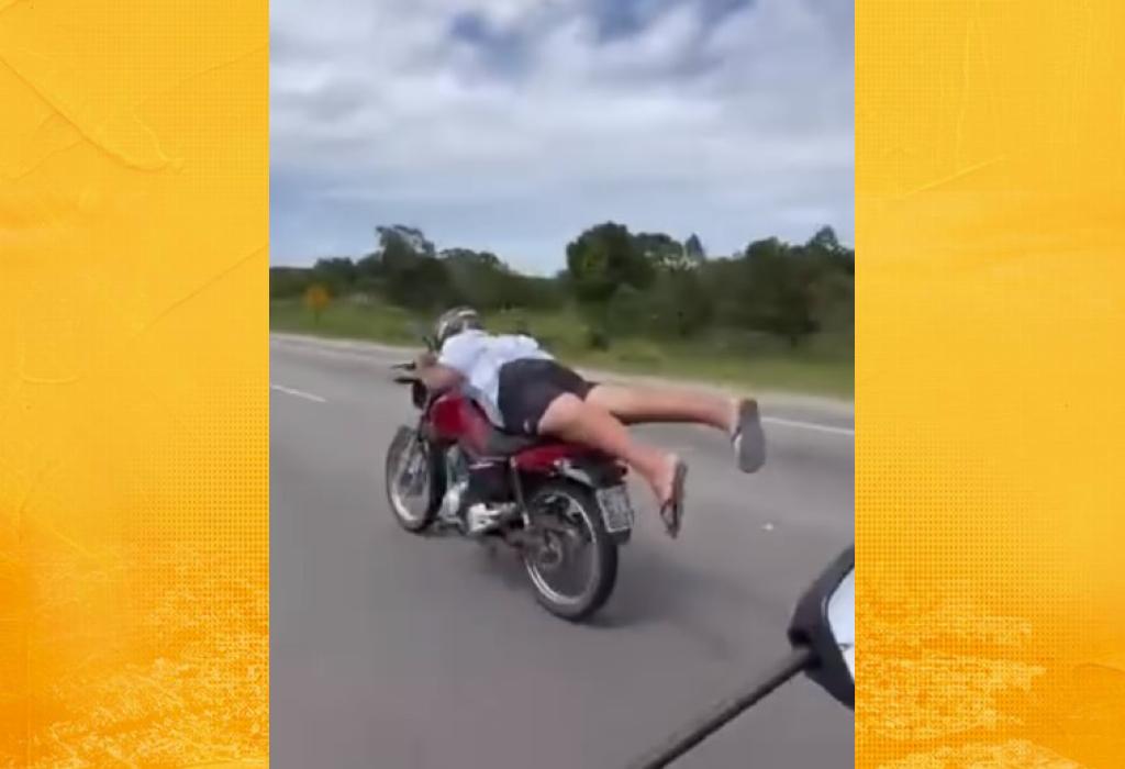 Motociclista sofre acidente após manobras perigosas em Santa Catarina