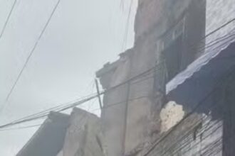 Parte de prédio desaba em bairro de Salvador e moradores ficam sem energia