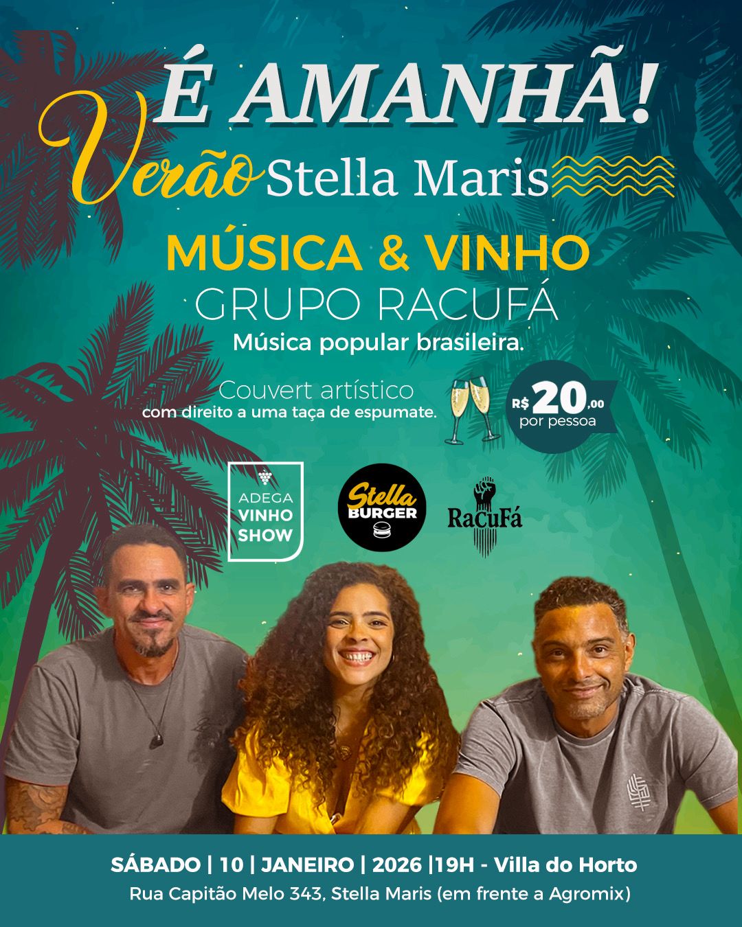 Verão Stella Maris une música brasileira e vinho em noite especial
