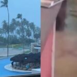 Chuva causa alagamentos e gera prejuízos no comércio de Praia do Forte