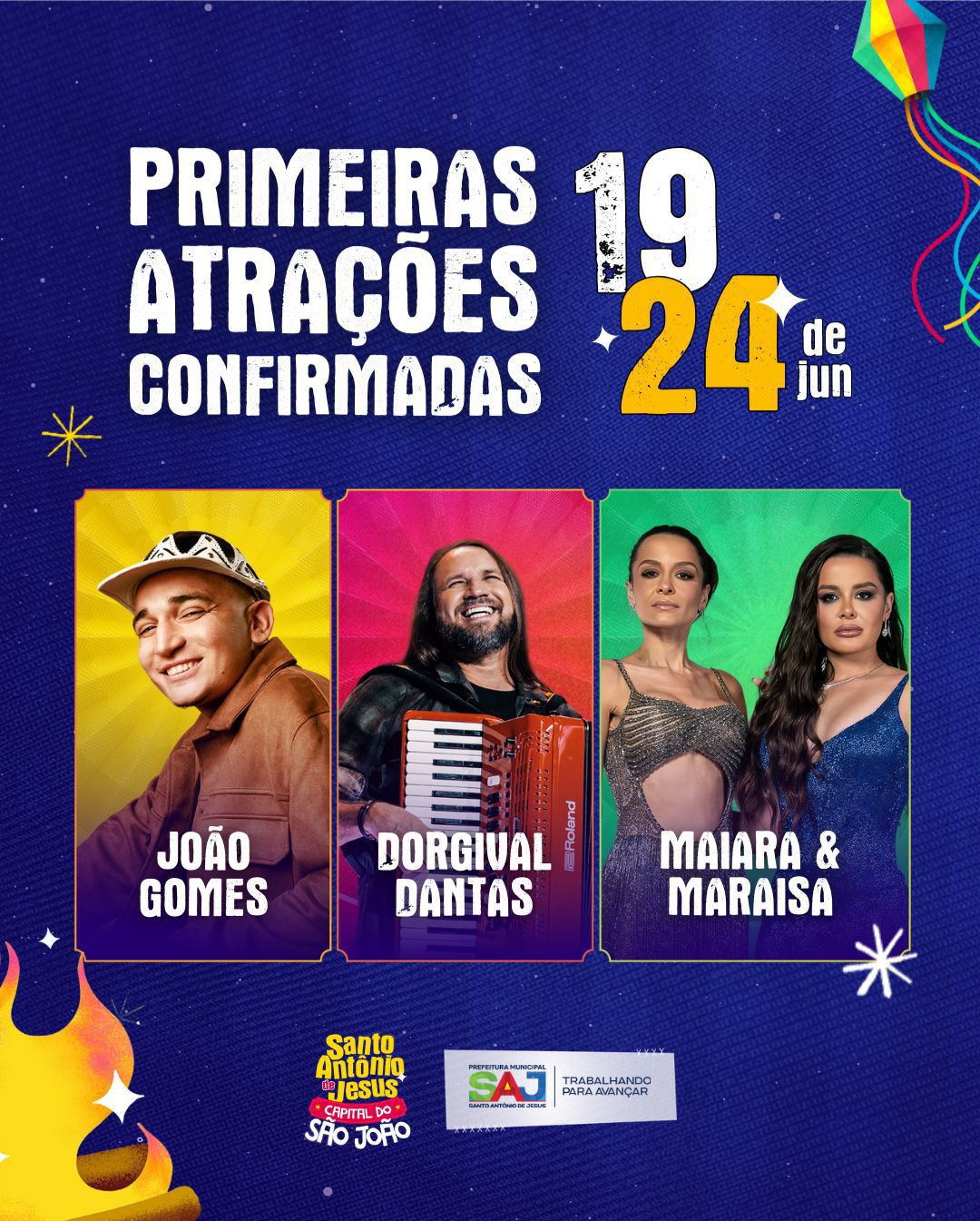Prefeitura de Santo Antônio de Jesus divulga primeiras atrações confirmadas para o São João 2026 – Prefeitura de Santo Antônio de Jesus - BA