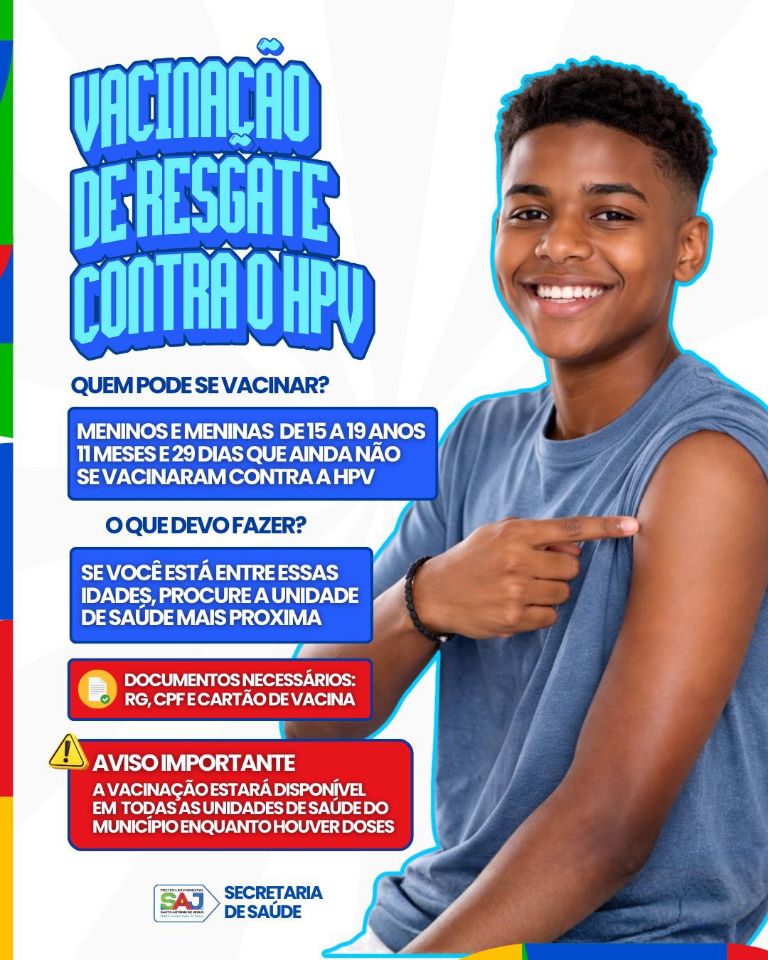 Prefeitura de Santo Antônio de Jesus reforça vacinação contra o HPV para adolescentes de 15 a 19 anos – Prefeitura de Santo Antônio de Jesus - BA