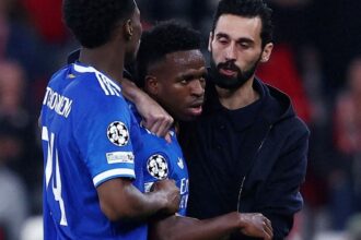 Vini Jr marca golaço e denuncia caso de racismo em Liga dos Campeões