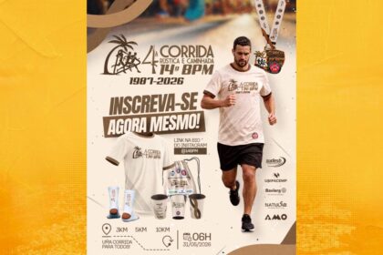 4ª Corrida Rústica e Caminhada do 14º BPM será realizada no dia 31 de maio; inscrições já estão abertas