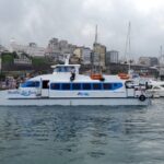 Embarque intenso para Morro de São Paulo movimenta catamarãs no Terminal Náutico da Bahia neste sábado (7)