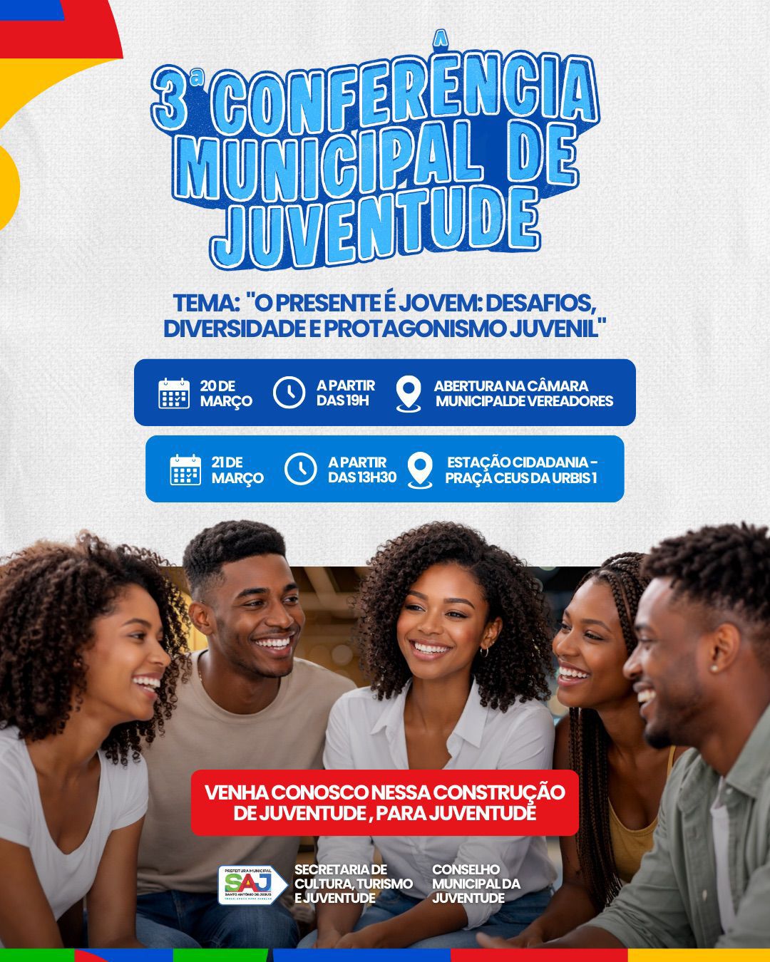 Prefeitura de Santo Antônio de Jesus convoca jovens para a 3ª Conferência Municipal de Juventude – Prefeitura de Santo Antônio de Jesus - BA