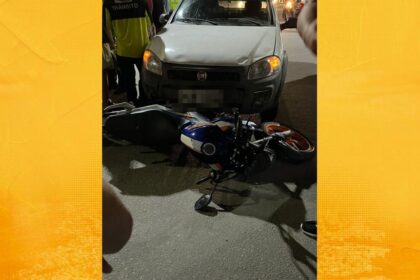 Acidente com dois carros e moto é registrado em rotatória de Santo Antônio de Jesus