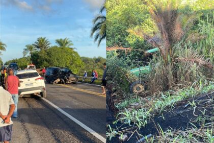 Acidente grave deixa trânsito parcialmente interditado na BA-001, próximo à Ponte do Funil
