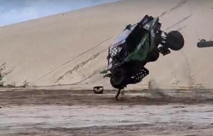 Carro capota e navegador fica ferido durante Rally no Rio Grande do Norte