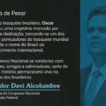 Davi Alcolumbre manifesta pesar pela morte de Oscar Schmidt — Senado Notícias