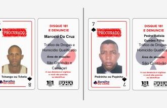Dois novos foragidos passam a integrar o Baralho do Crime do Disque Denúncia | SSP