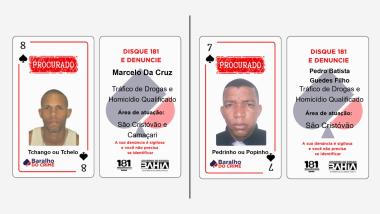 Dois novos foragidos passam a integrar o Baralho do Crime do Disque Denúncia | SSP