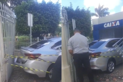 Motorista perde o controle do carro e invade agência da Caixa no centro de Salvador