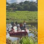 Ônibus cai em açude após colisão na BR-222 e mobiliza resgate em Santa Inês, no Maranhão