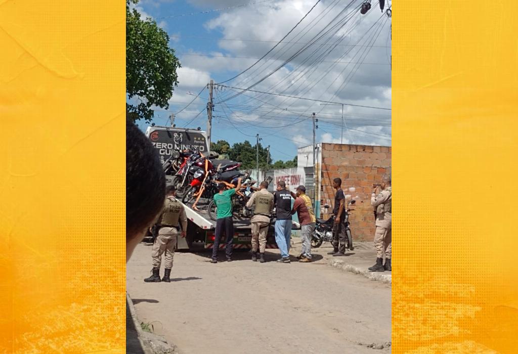 Operação conjunta apreende motos irregulares em Cruz das Almas