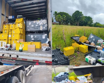 Polícia recupera carga e veículo roubados após ação na zona rural de Nazaré