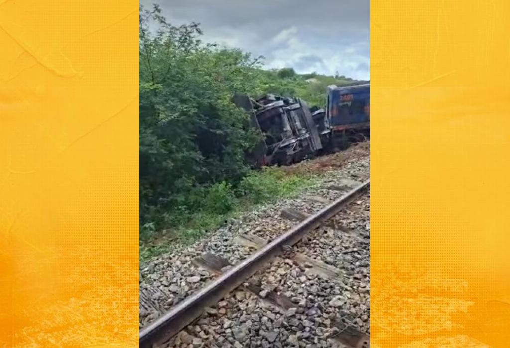 Trem descarrila em Serrinha e mobiliza equipes de emergência